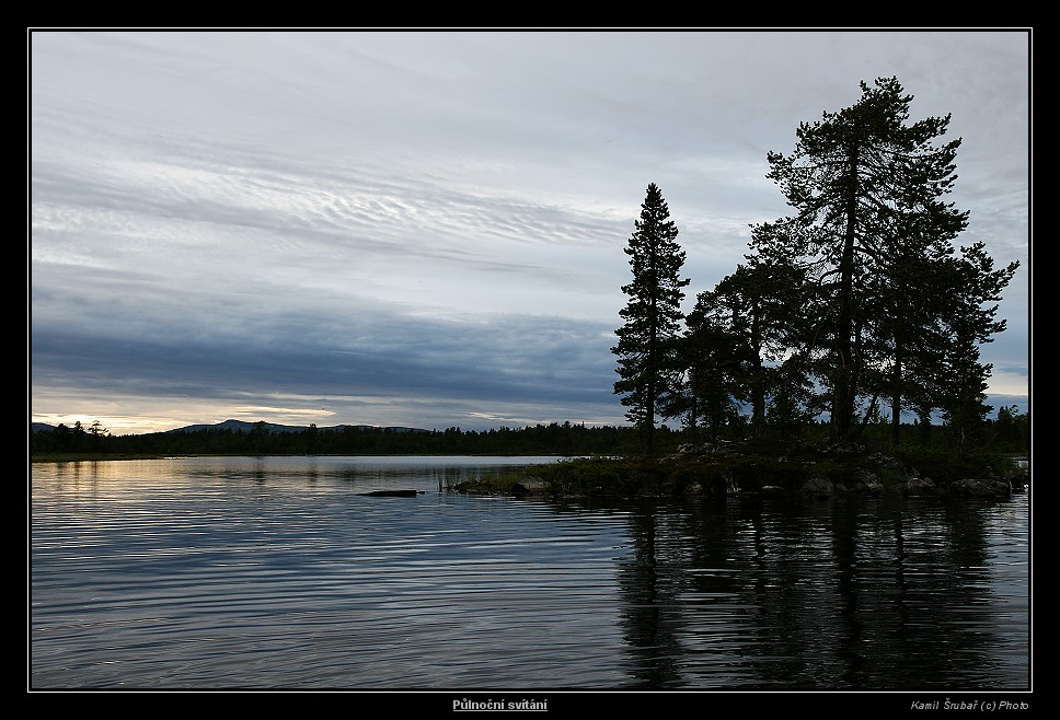 Sweden - Tannas - Půlnoční svítání